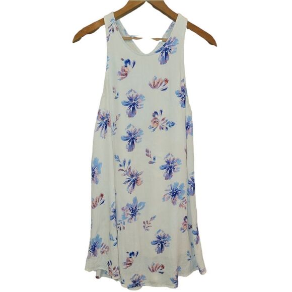 ASTR the Label Rena Racerback Dress Hibiscus Floral Swing Dress Beige/Pink XS - Picture 4 of 13